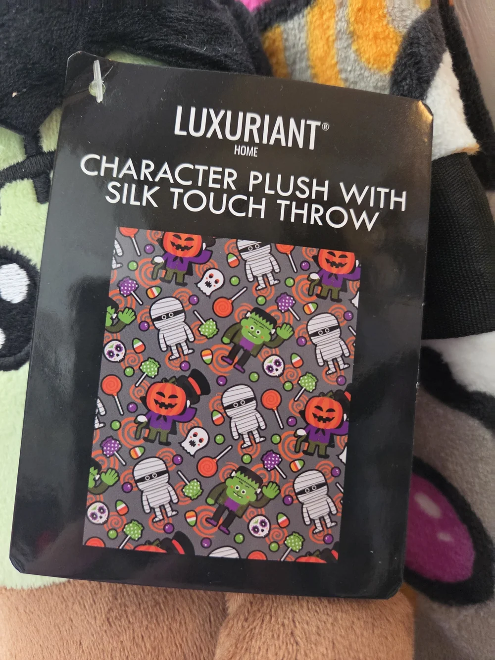 Green Frankenstein Plush With Silk Touch Throw Blanket